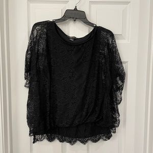 Style and Co black lace top
